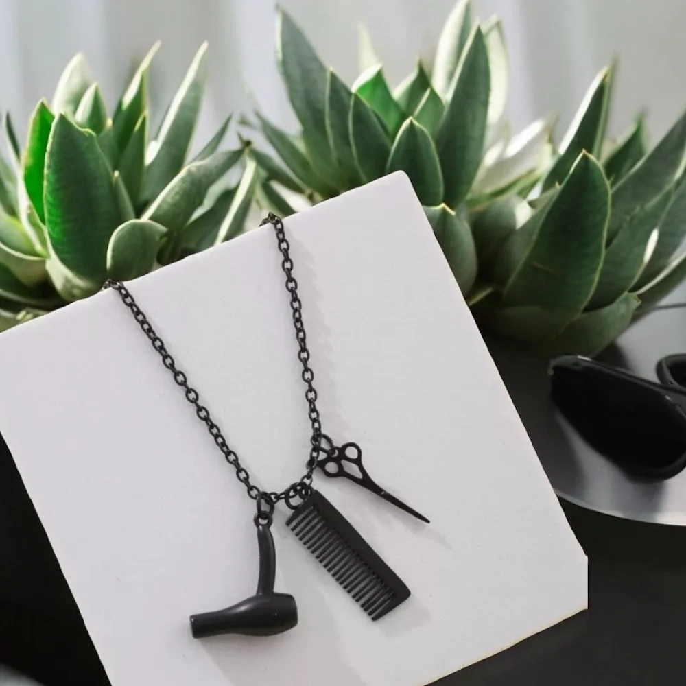 3pc Hairstyle Charm Necklace, NIB